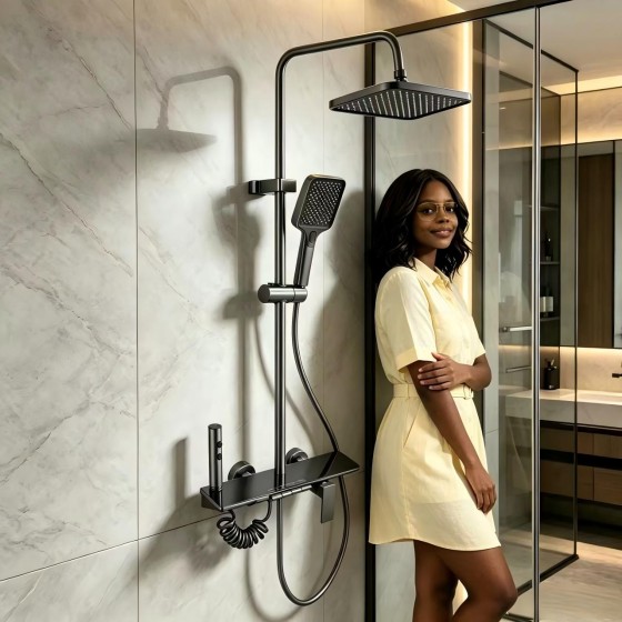 L554R gray shower set ,china
